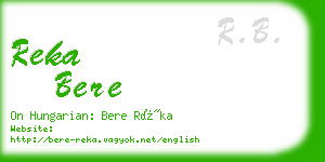 reka bere business card